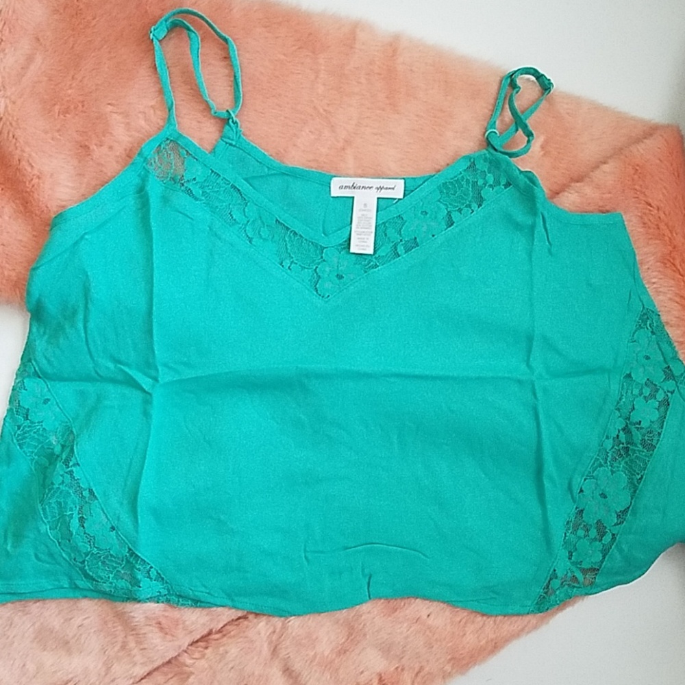 Embroidered Lace-Trim Swing Cami - Picture 2 of 8